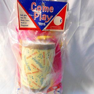 Vintage Come Play Products Indian Headdress Drum Play Set 1960's